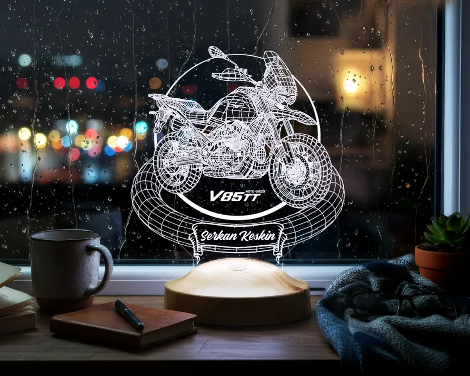 Moto Guzzi V85TT 3D Led Gece Lambası