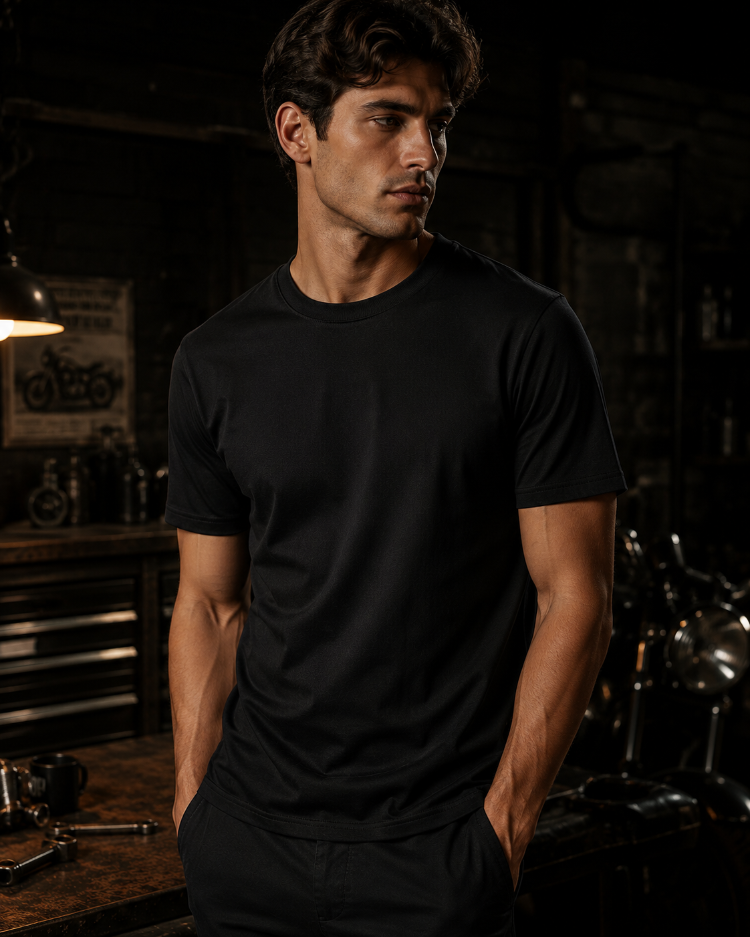 Premium Basic Black T-Shirt