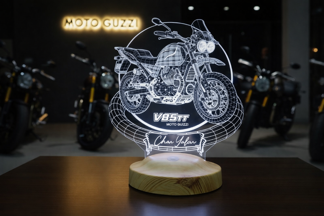 Moto Guzzi V85TT 3D Led Gece Lambası
