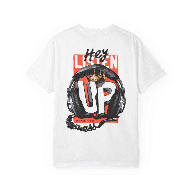 "Listen Up" White T-Shirt