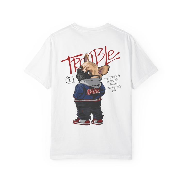 "Trouble" White T-Shirt
