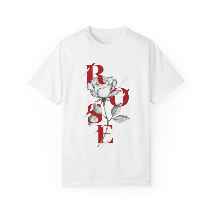 "Rose" White T-Shirt