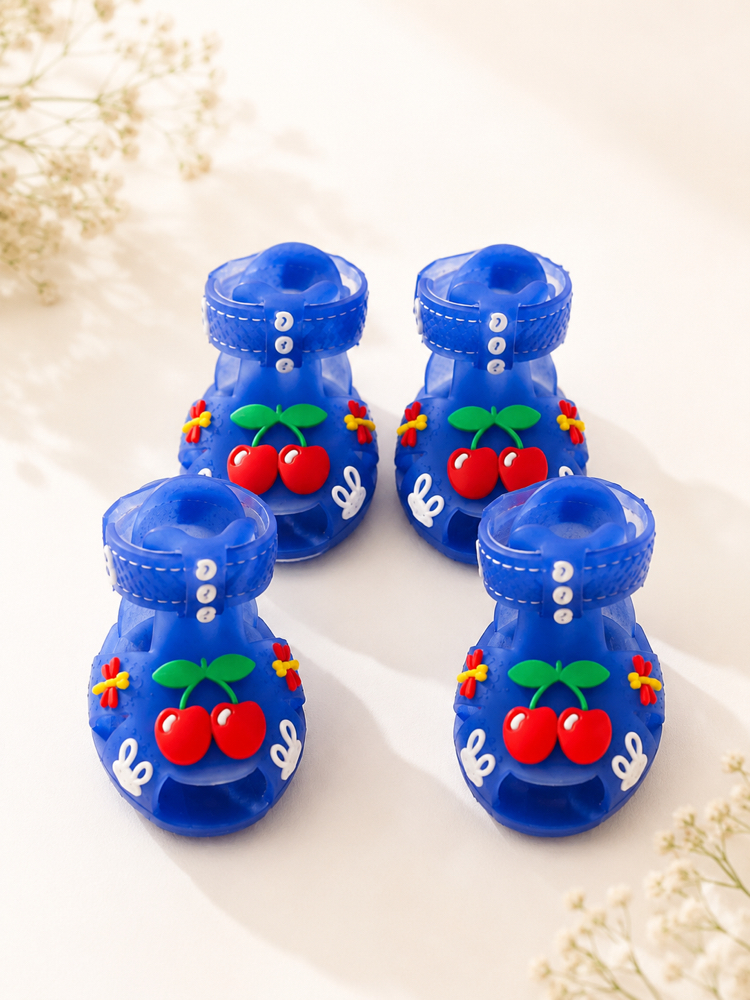 Cherry Blue Köpek Sandaleti | Kaymaz Tabanlı Yazlık Ayakkabı