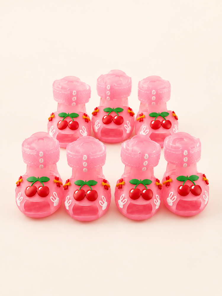 Cherry Pink Köpek Sandaleti | Kaymaz Tabanlı Yazlık Ayakkabı