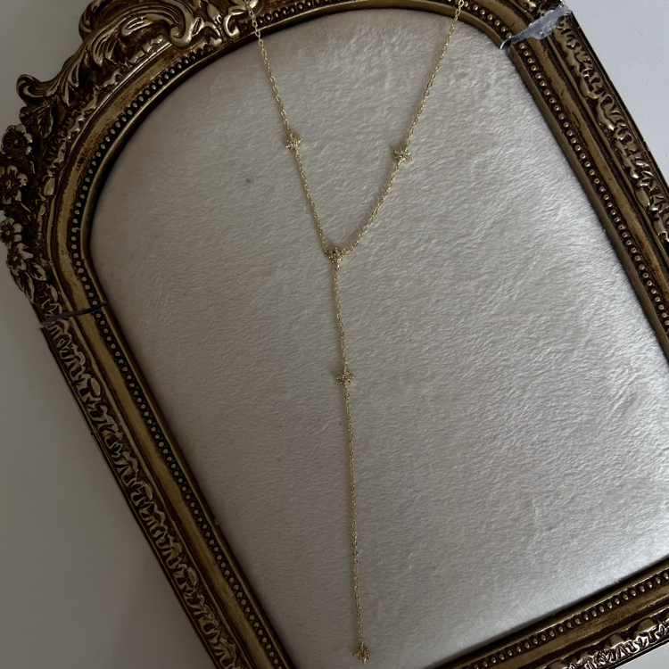 Gold Kutup Yıldızı Y Kolye