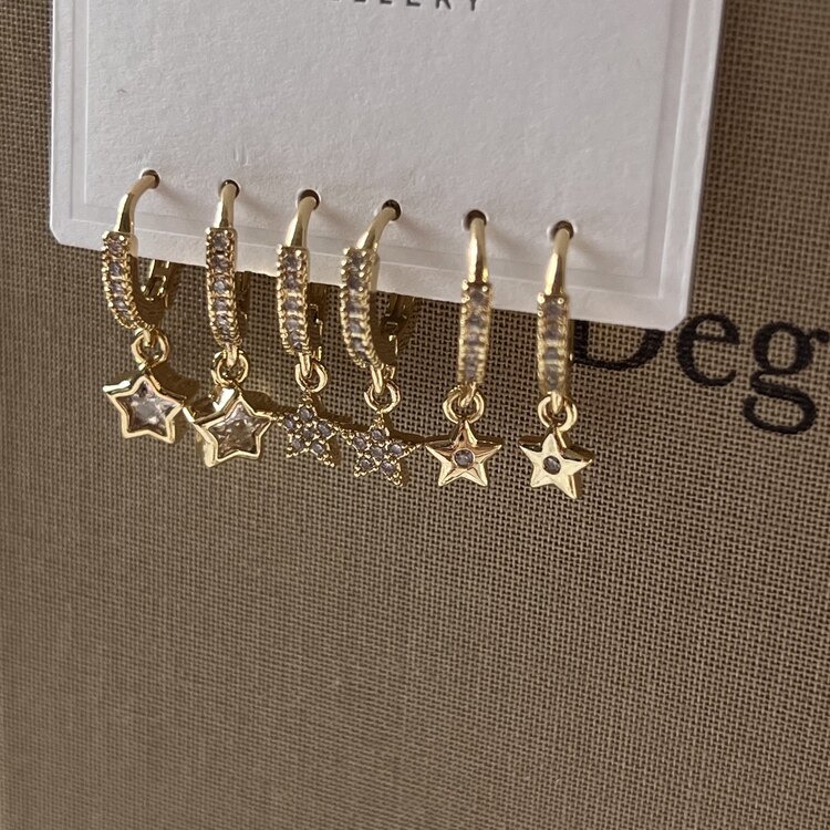Minimal Yıldız Küpe Set