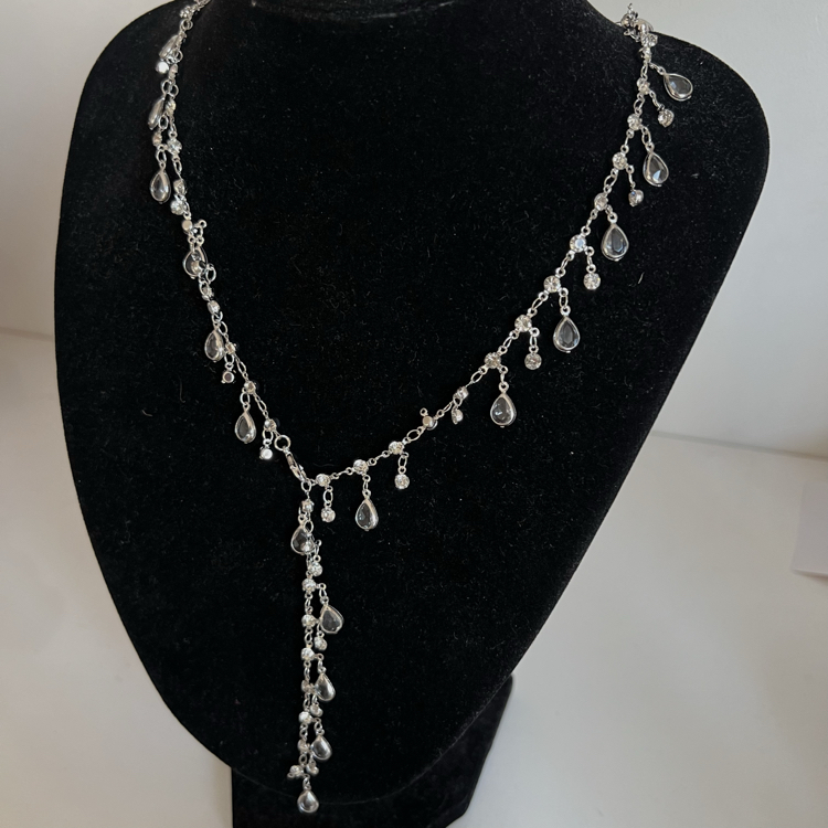 Silver Damla Y Kolye 