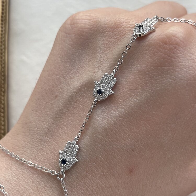 Hamsa Şahmeran silver