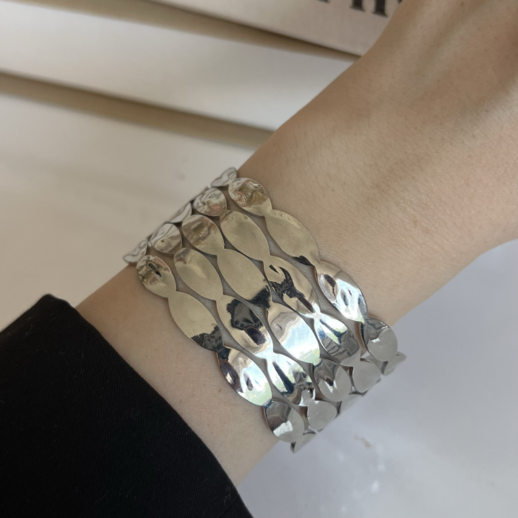 Silver Damla Kelepçe | çelik 
