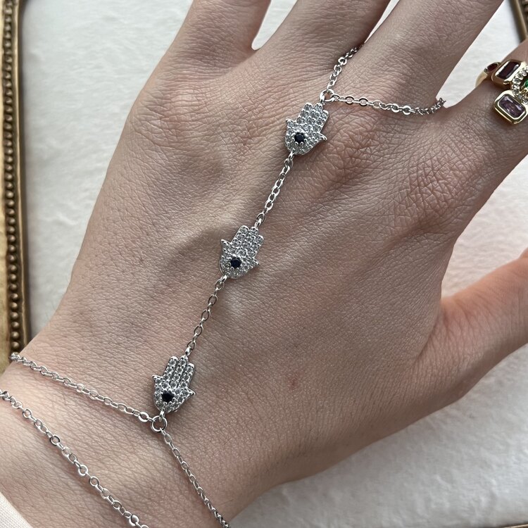 Hamsa Şahmeran silver