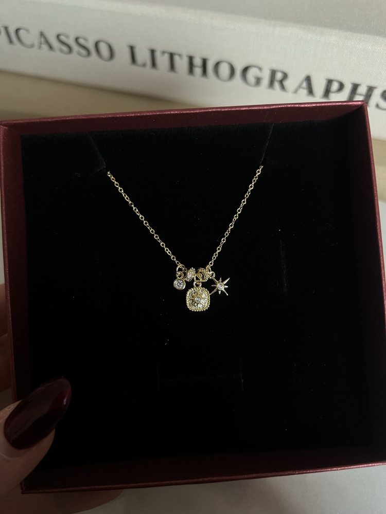 Güneş Charm kolye | 14k