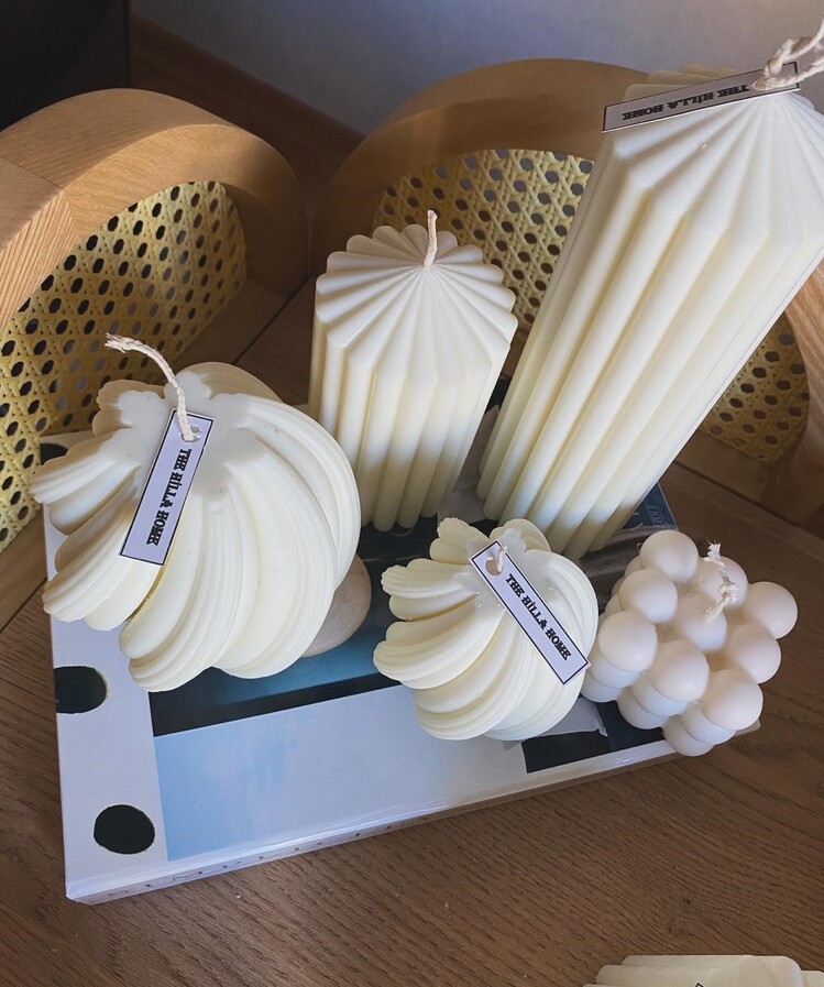 5;li Doğal Dekoratif Mum Seti %100 Soya Wax