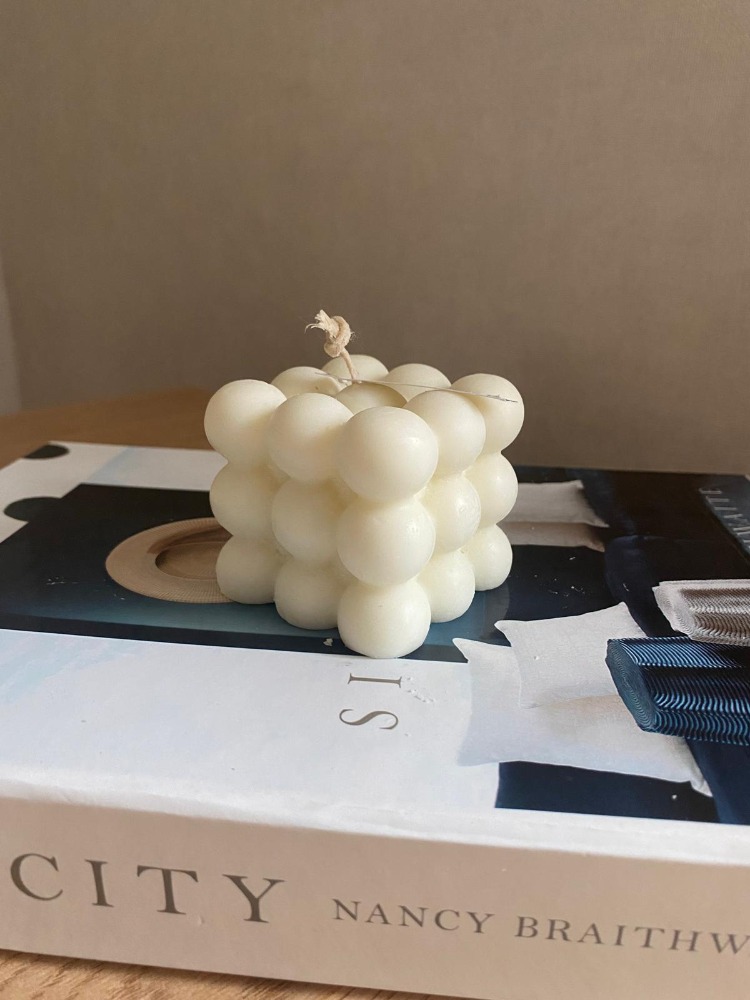 Bubble Model %100 Soya Mum Doğal Mum