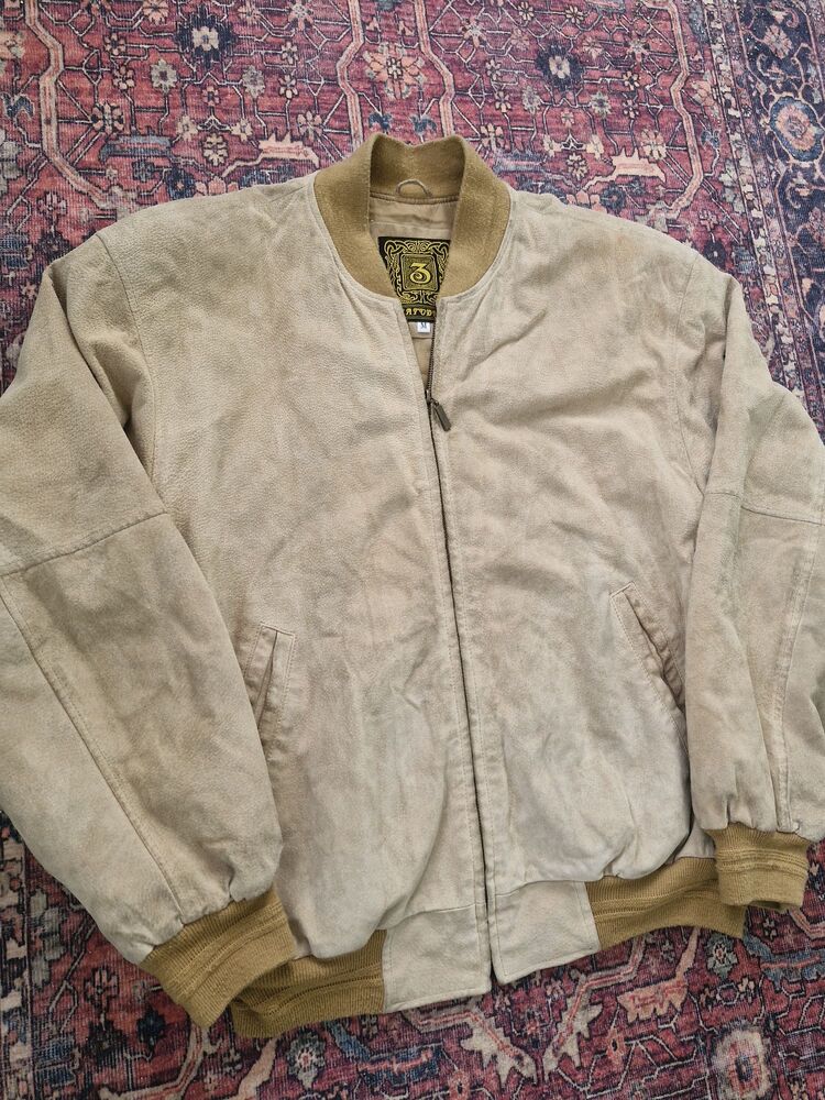 Vintage Bomber Nubuk Deri Ceket