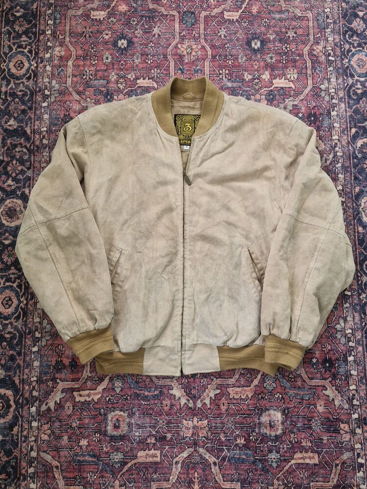 Vintage Bomber Nubuk Deri Ceket