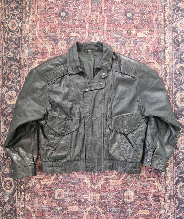 Vintage Bomber Deri Ceket