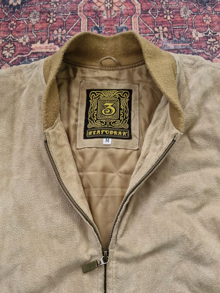 Vintage Bomber Nubuk Deri Ceket