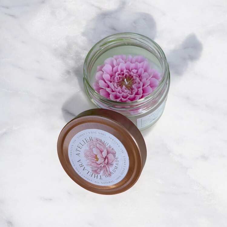 Peony Flower candle