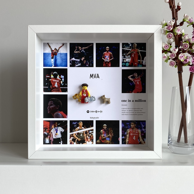 25x25 Fotoğraflı İki Figürlü Kişiselleştirilebilir Çerçeve