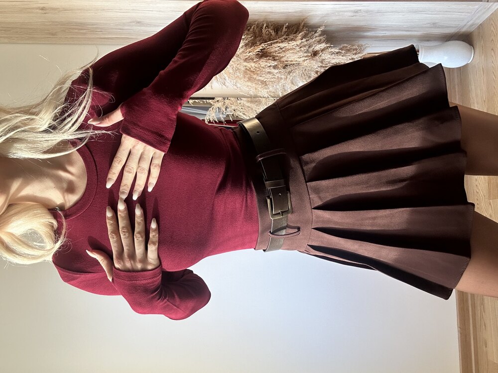 Oysho Kumaş Bordo Bluz