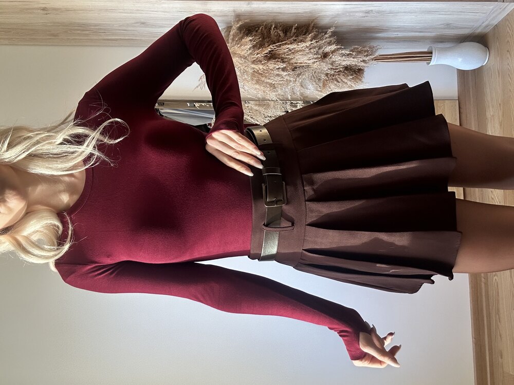 Oysho Kumaş Bordo Bluz