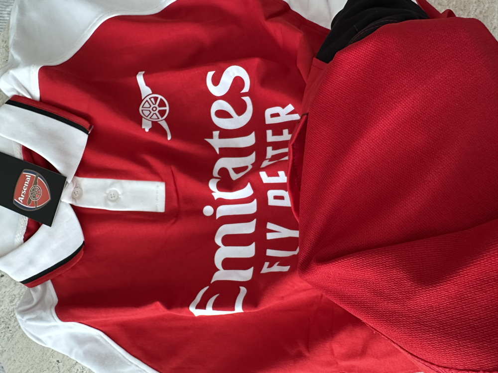 ARSENAL OVERSİZE POLO YAKA T-SHİRT / KIRMIZI