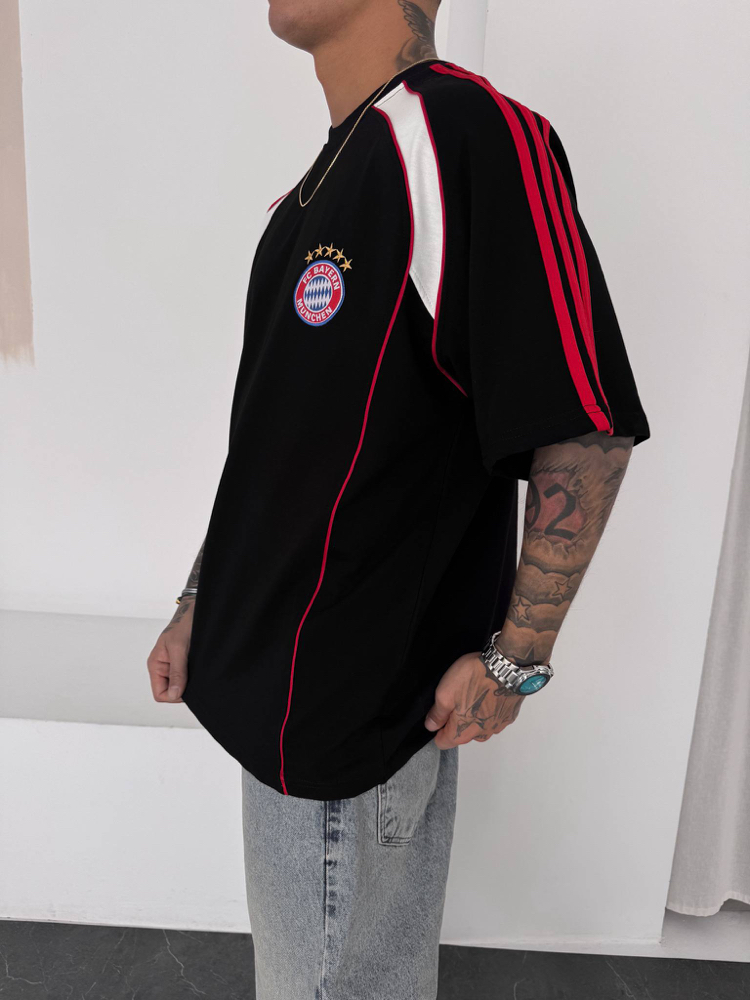 BAYERN MÜNİH RETRO OVERSİZE T-SHİRT SİYAH