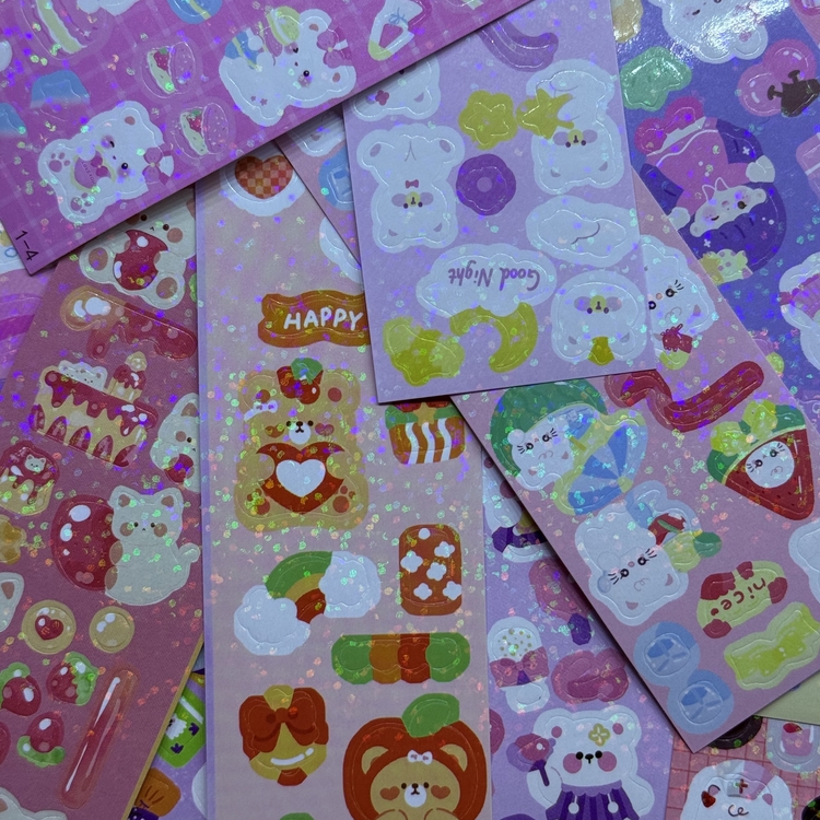 Sticker Set 20 adet Parıltılı