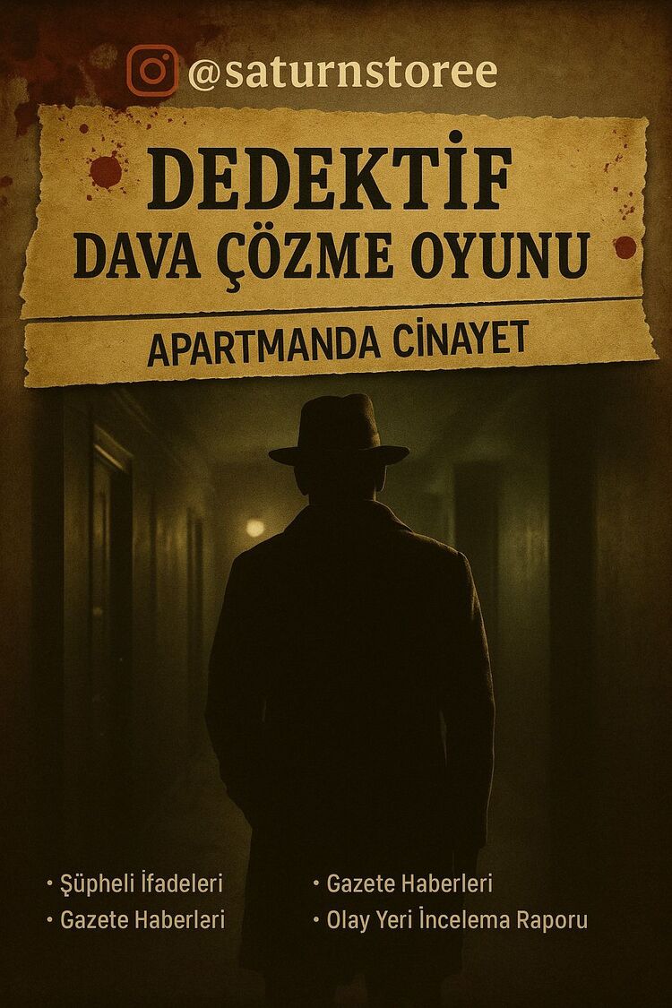 Dedektif Dava Çözme Oyunu PDF (KARGO ÜCRETSİZ)