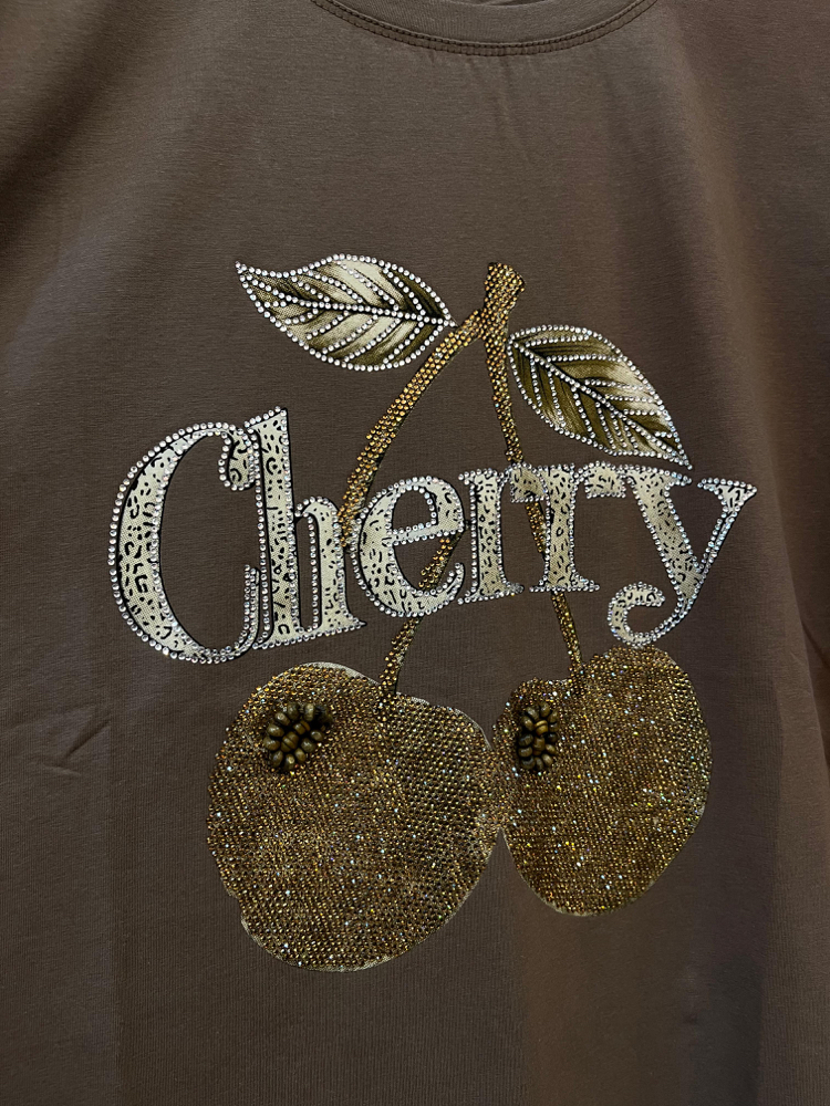 Cherry taşlı tshirt