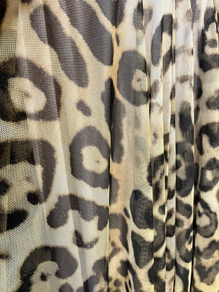 Leopar desen ithal tül etek