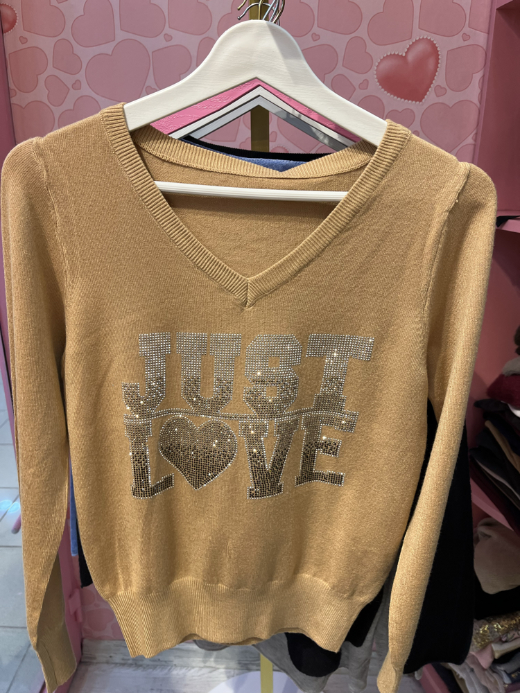 Just love yazılı triko