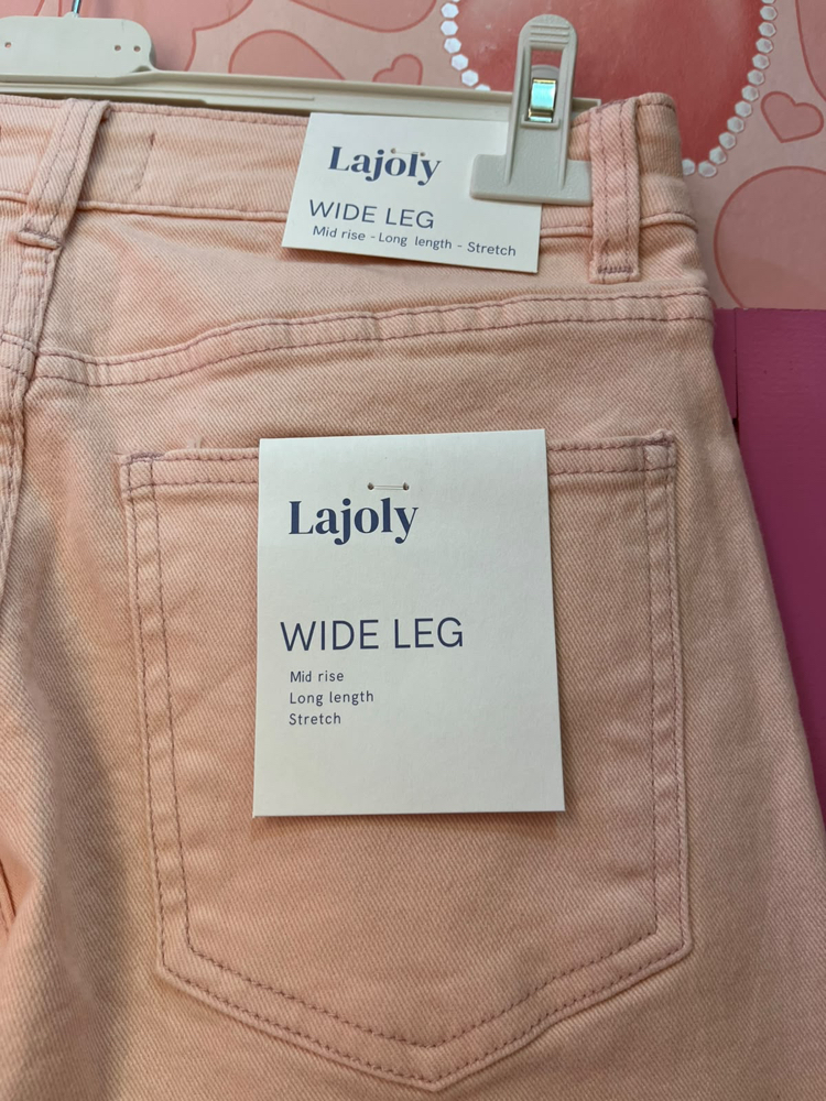 Taşlı wide leg jean