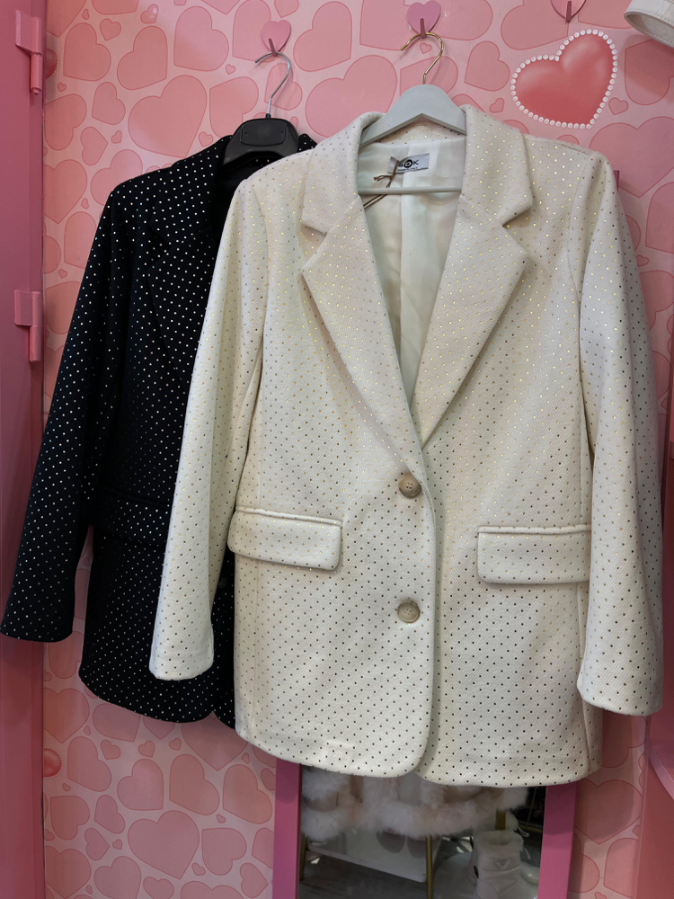 Parlak puanlı blazer