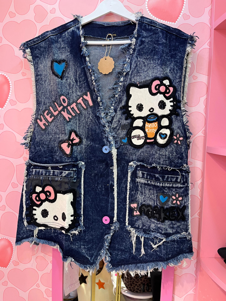 Tasarım hello kitty yelek 
