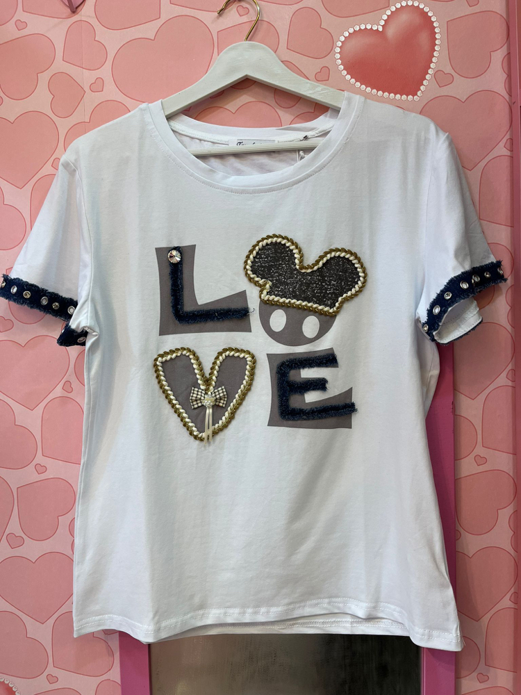 Love işli tshirt