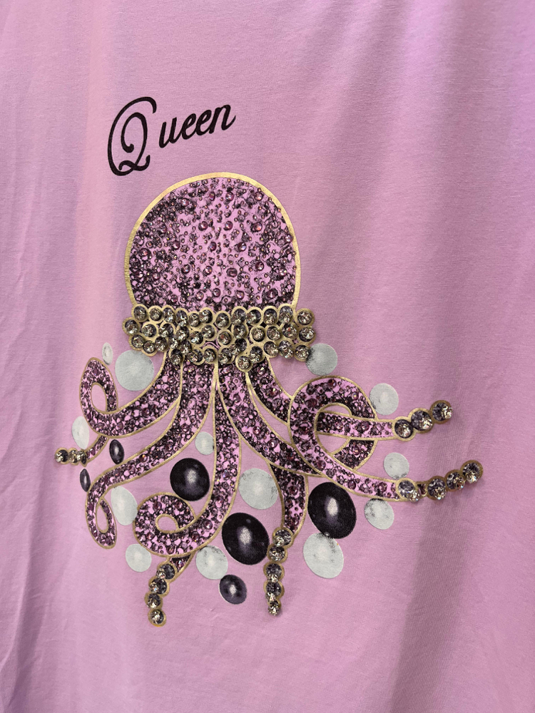 Taşlı ahtapotlu premium tshirt