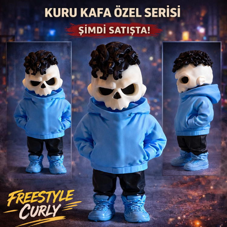 Kuru Kafa Freestyle Curly Özel Seri Mavi | Özel Seri Koleksiyon Ürünü Oyuncak Figür