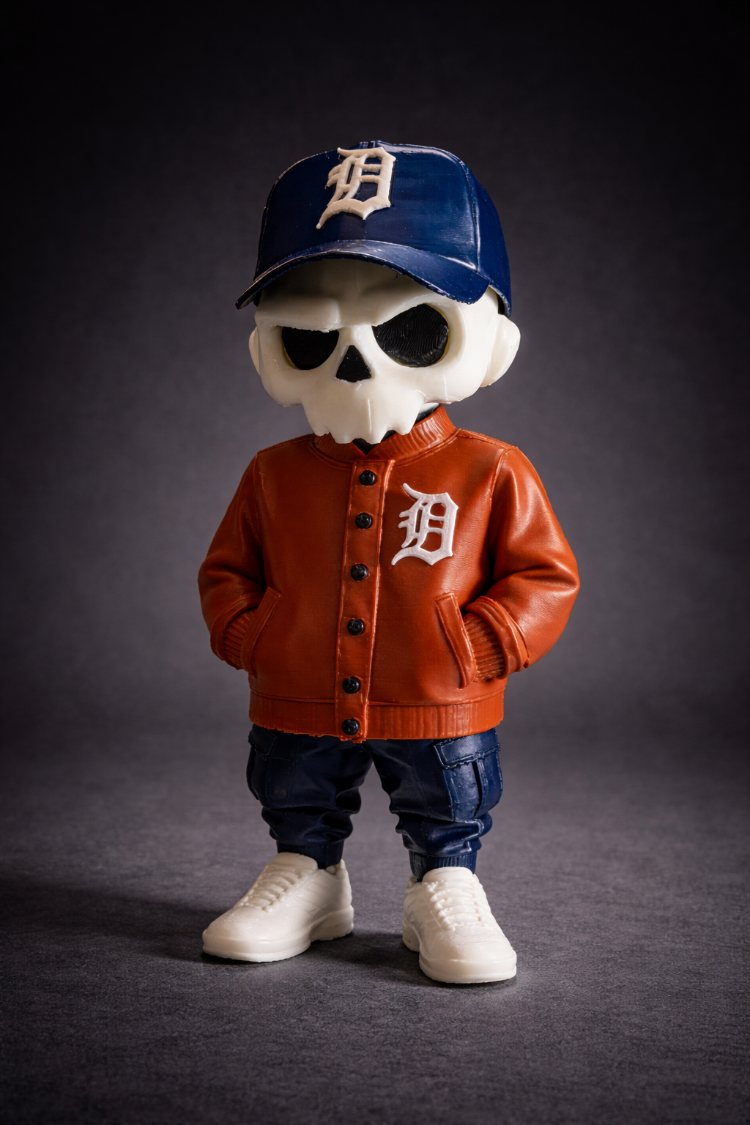 Kuru Kafa Old School Detroit Tigers Kombin Turuncu | Özel Seri Koleksiyon Ürünü Oyuncak Figür