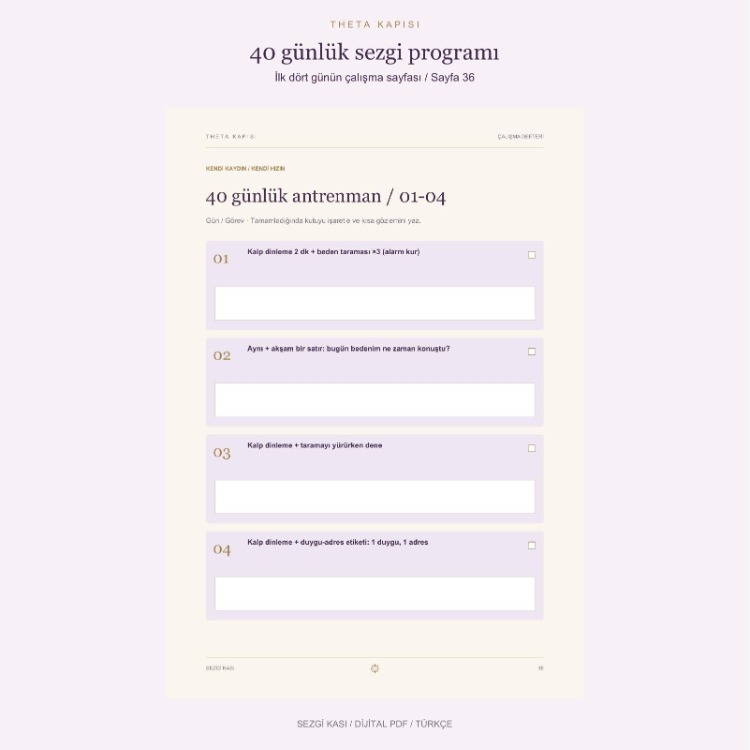Sezgi Kası | El Kitabı + Doldurulabilir Çalışma Defteri (PDF)