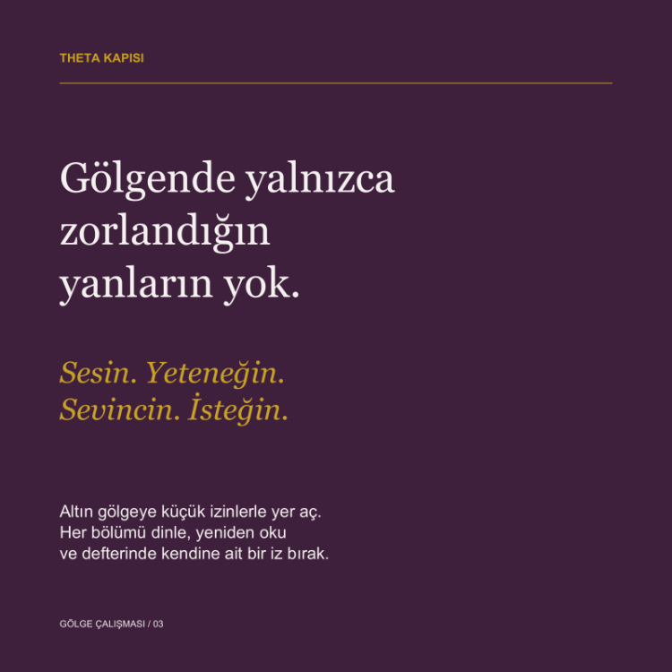 Gölge Çalışması — Reddettiğin Yan | 10 Sesli Bölüm + El Kitabı + Gölge Defteri