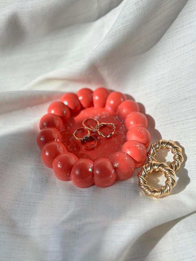 Pink Bubbly Bloom Dish