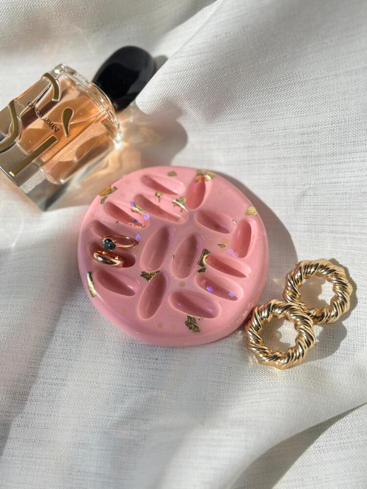 Gold Glittery Ring Holder