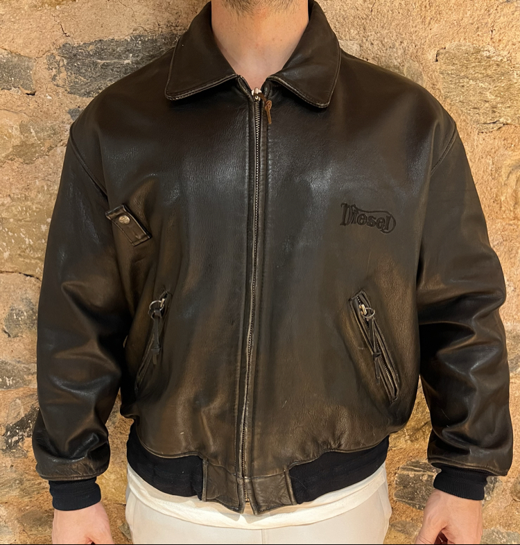 Diesel Bomber Deri Ceket