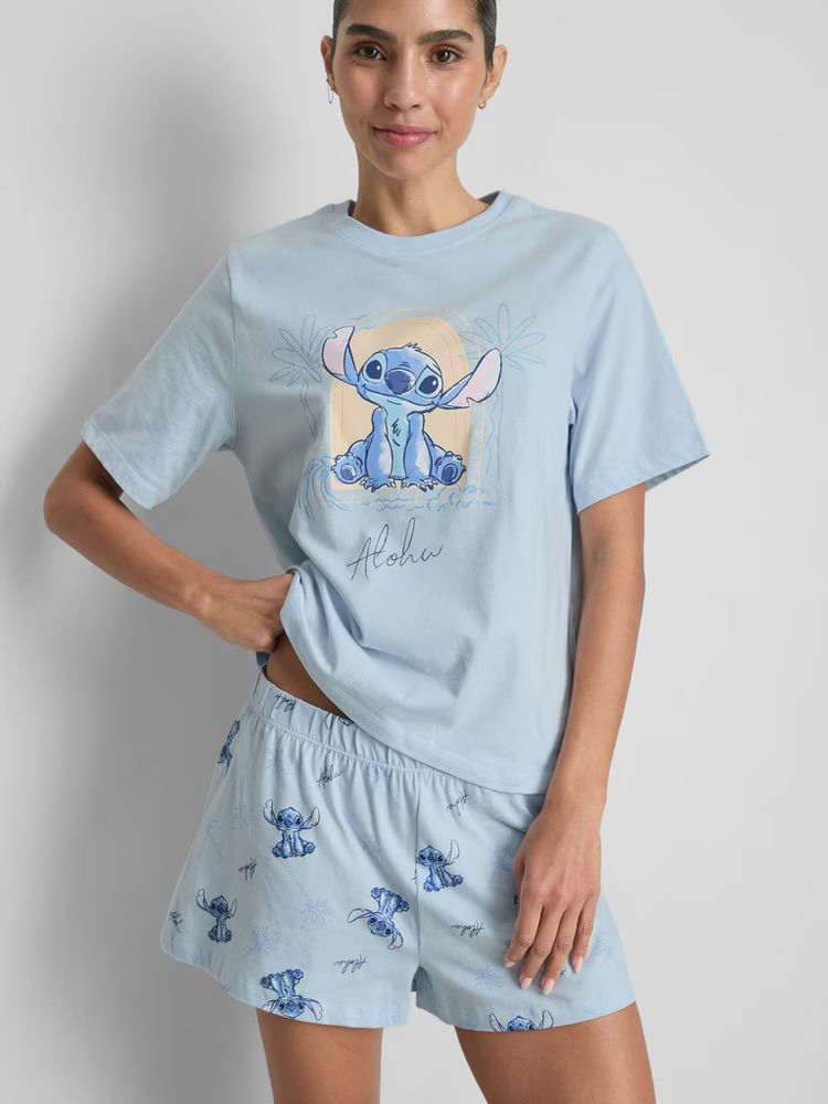 Stitch Şortlu Takım