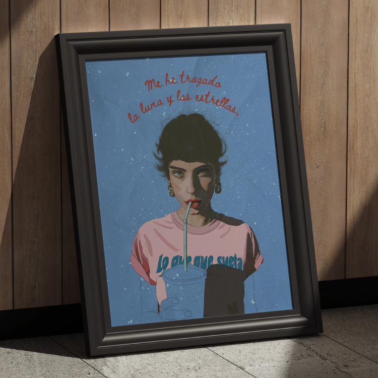 Sofía Cruel – La Luna y las Estrellas Art Print