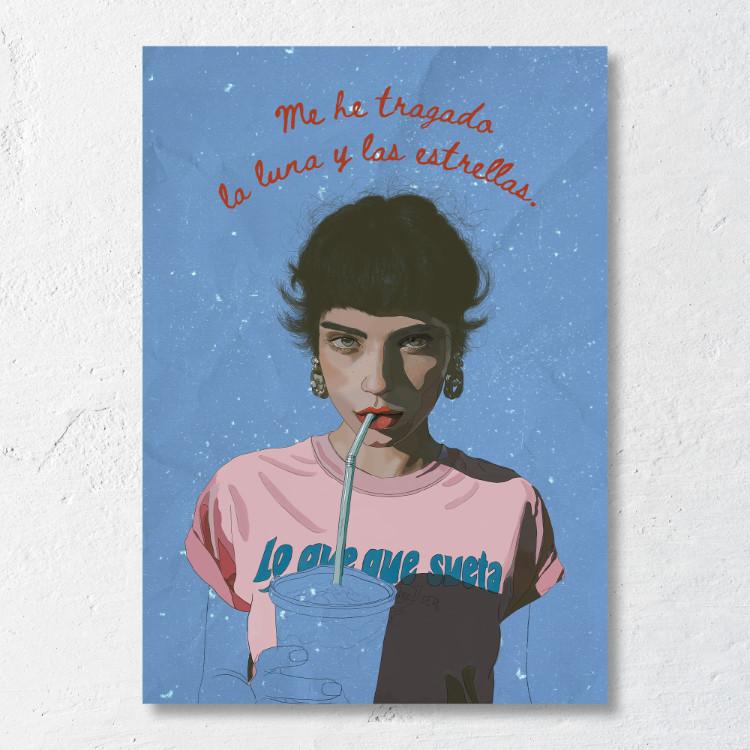 Sofía Cruel – La Luna y las Estrellas Art Print
