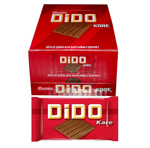 Ülker Dido Sütlü Çikolata Kaplamalı Gofret Kare 50 gr X 12'li Paket