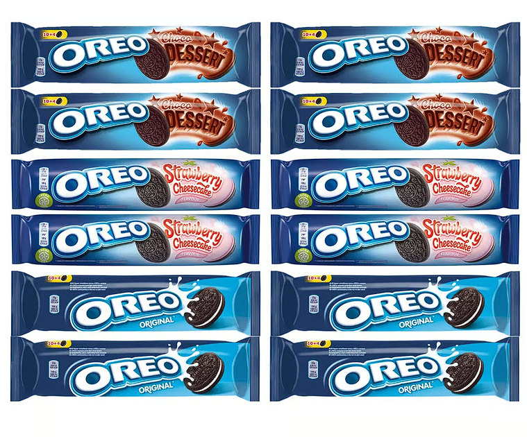 Oreo Vanilyalı & Choco Dessert & Çilekli Cheesecake 154 gr Bisküvi - 12 Adet