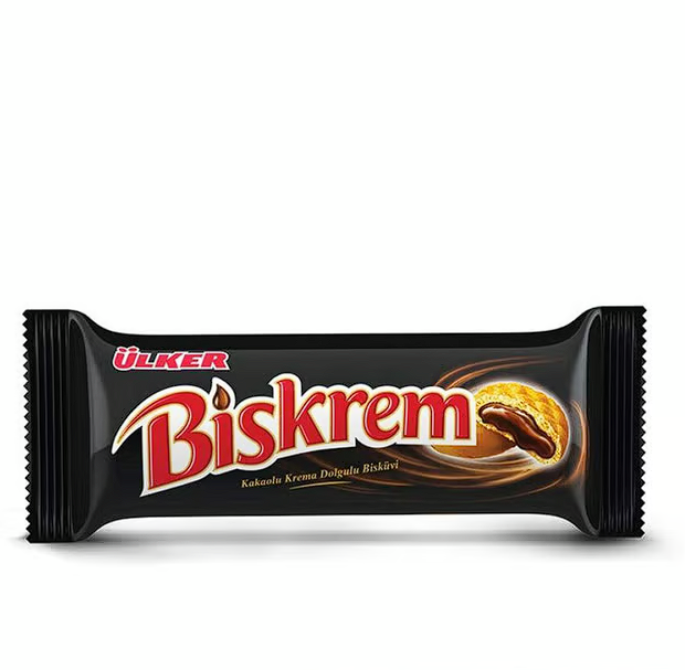 Ülker Biskrem Bisküvi Kakaolu Rulo 100 gr X 18'li Koli Krema Dolgulu